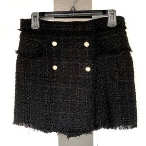 ZARA Tweed Wrap Skort